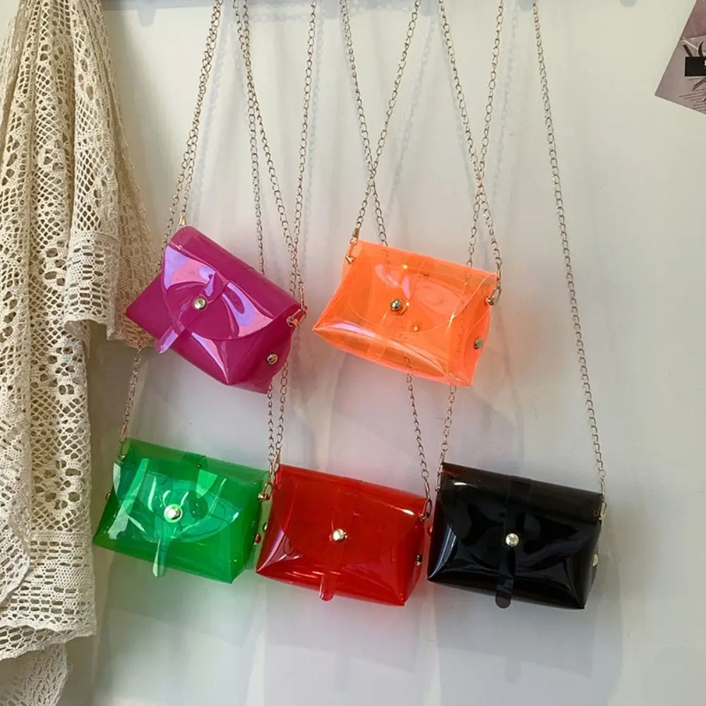 Elegant Kawaii Jelly Shoulder Bag Candy Color Chain Strap Transparent Crossbody Bag Pvc Square Mini Lipstick Bag Shopping
Elegant Kawaii Jelly Shoulder Bag Candy Color Chain Strap Transparent Crossbody Bag Pvc Square Mini Lipstick Bag Shopping
