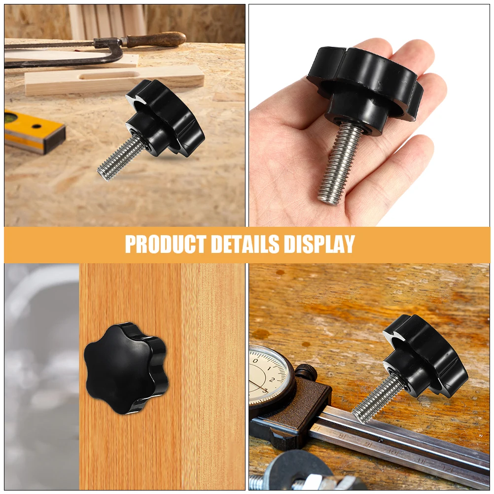 2Pcs HexHandle Knobs Smooth Grip Furniture Rack Machinery Swing Screw T Track Clamping Handle Patio Umbrella Canopy Frame Garden
2Pcs HexHandle Knobs Smooth Grip Furniture Rack Machinery Swing Screw T Track Clamping Handle Patio Umbrella Canopy Frame Garden