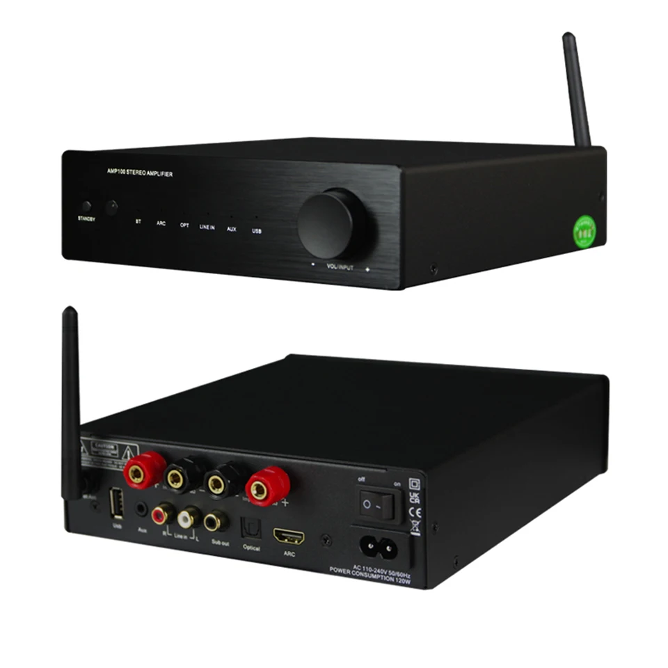 Fever digital Class D amplifier power high-fidelity Bluetooth AUX optical fiber HDMI/USB/RCA with remote control
Fever digital Class D amplifier power high-fidelity Bluetooth AUX optical fiber HDMI/USB/RCA with remote control
