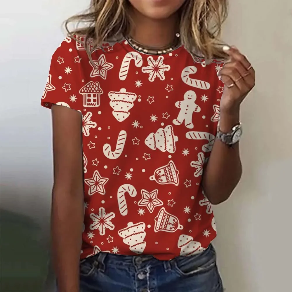 Christmas Women's T-Shirt Christmas elements 3D Printed Oversized T-Shirt Summer New Fashion Women Clothing Y2k Female Tops Tees
Christmas Women's T-Shirt Christmas elements 3D Printed Oversized T-Shirt Summer New Fashion Women Clothing Y2k Female Tops Tees
