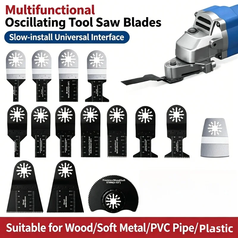 15/20/20/22Pcs Oscillating Multi Tool Blades Set Multi Function Saw Blade for Wood Plastic Soft Metal
15/20/20/22Pcs Oscillating Multi Tool Blades Set Multi Function Saw Blade for Wood Plastic Soft Metal