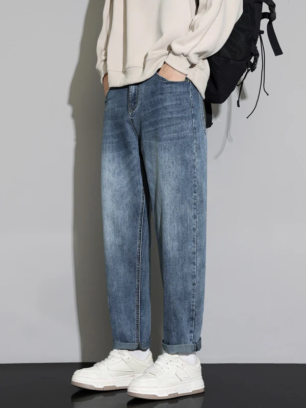 Мужские повседневные джинсы прямого кроя с эластичным поясом, свободные, в стиле Harlan, осенне-весенние, модные, брендовые, из полиэстера, Cleanfit
Мужские повседневные джинсы прямого кроя с эластичным поясом, свободные, в стиле Harlan, осенне-весенние, модные, брендовые, из полиэстера, Cleanfit