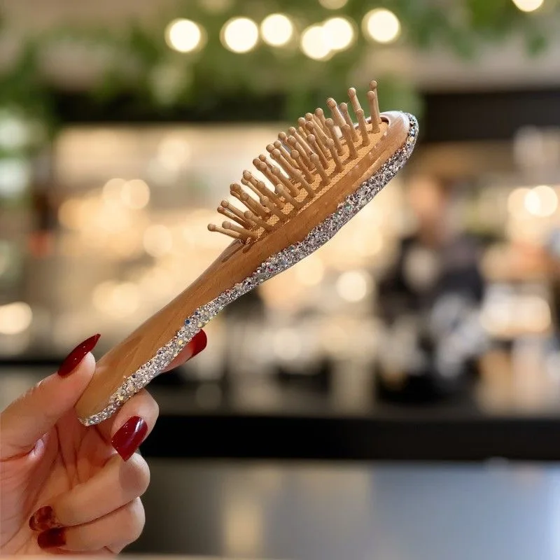 Luxury Diamond Massage Comb Portable Crystal Wood Hair Compact Women's Creative Makeup Tool for On-the-Go Grooming
Luxury Diamond Massage Comb Portable Crystal Wood Hair Compact Women's Creative Makeup Tool for On-the-Go Grooming