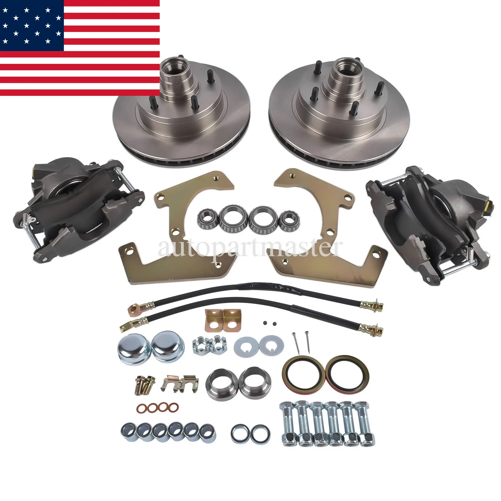 AP03 Deluxe Disc Brake Kit, 5 x 5-1/2 Inch, Fits for Ford F1 F100 Half Ton 1948-1956
AP03 Deluxe Disc Brake Kit, 5 x 5-1/2 Inch, Fits for Ford F1 F100 Half Ton 1948-1956