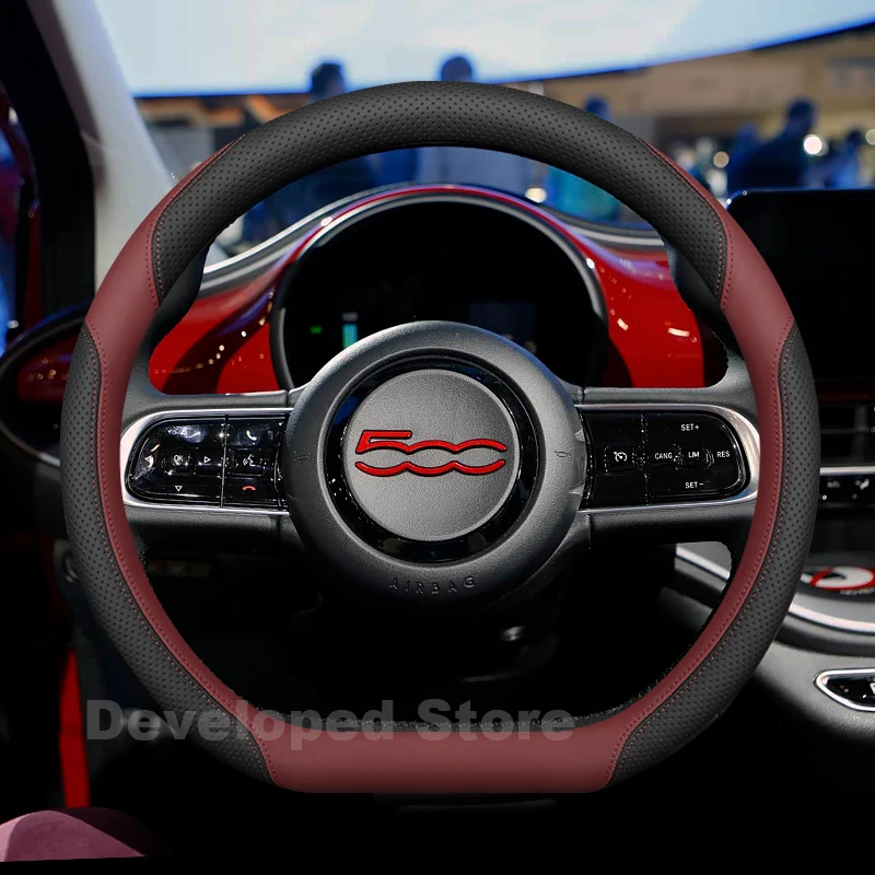 Car Steering Wheel Cover For all new Fiat 500e 600 600e 2025-2023 Leather D-type Auto Steering Wheel Fiat 500e 2025 Accessories
Car Steering Wheel Cover For all new Fiat 500e 600 600e 2025-2023 Leather D-type Auto Steering Wheel Fiat 500e 2025 Accessories