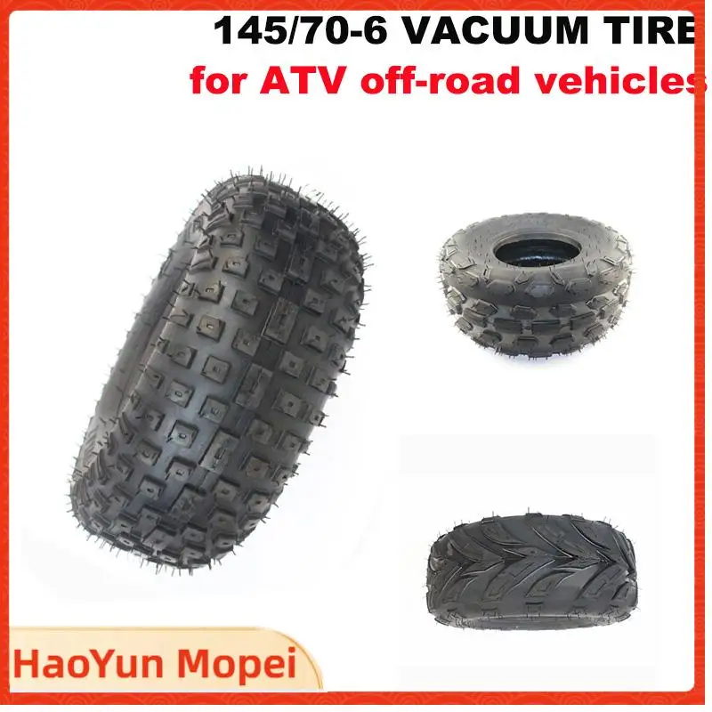 6-inch ATV tubeless tire 145/70-6, suitable for four-wheel vehicles 50cc 70cc 110cc small ATV front or rear wheels
6-inch ATV tubeless tire 145/70-6, suitable for four-wheel vehicles 50cc 70cc 110cc small ATV front or rear wheels