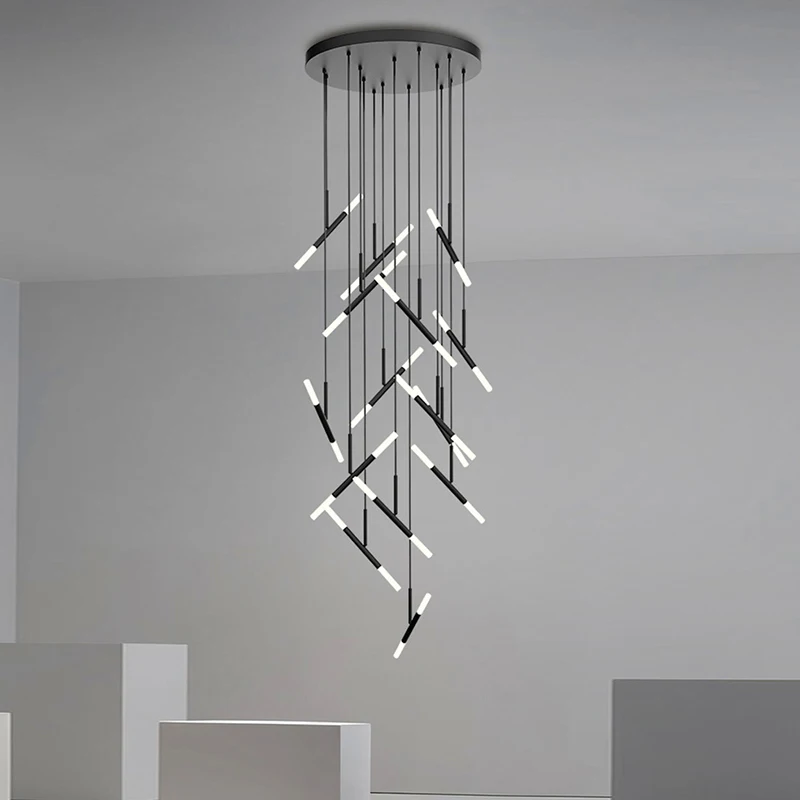 LED black round light luxury pendant staircase chandelier for living room, lobby indoor ceiling decorative lighting.
LED black round light luxury pendant staircase chandelier for living room, lobby indoor ceiling decorative lighting.