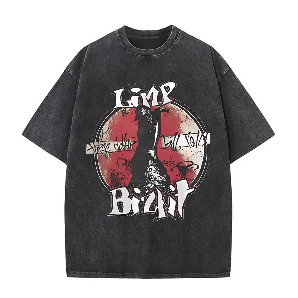 Rock Band Limp Bizkit Vintage Washed T-shirt Men Women Clothing Hip Hop Gothic Streetwear Casual Short Sleeve Oversized T Shirts
Rock Band Limp Bizkit Vintage Washed T-shirt Men Women Clothing Hip Hop Gothic Streetwear Casual Short Sleeve Oversized T Shirts