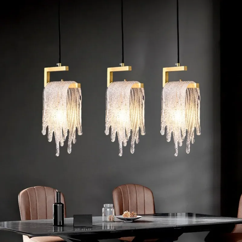 Bar creative all copper glass living room chandelier, light luxury restaurant creative minimalist postmodern tassel chandelier
Bar creative all copper glass living room chandelier, light luxury restaurant creative minimalist postmodern tassel chandelier