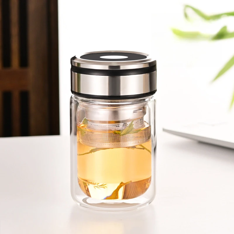 Double Layered Glass Water Bottle with Lid High Borosilicate Household Insulated Cup High-end and Heat-resistant Tea Cup
Double Layered Glass Water Bottle with Lid High Borosilicate Household Insulated Cup High-end and Heat-resistant Tea Cup