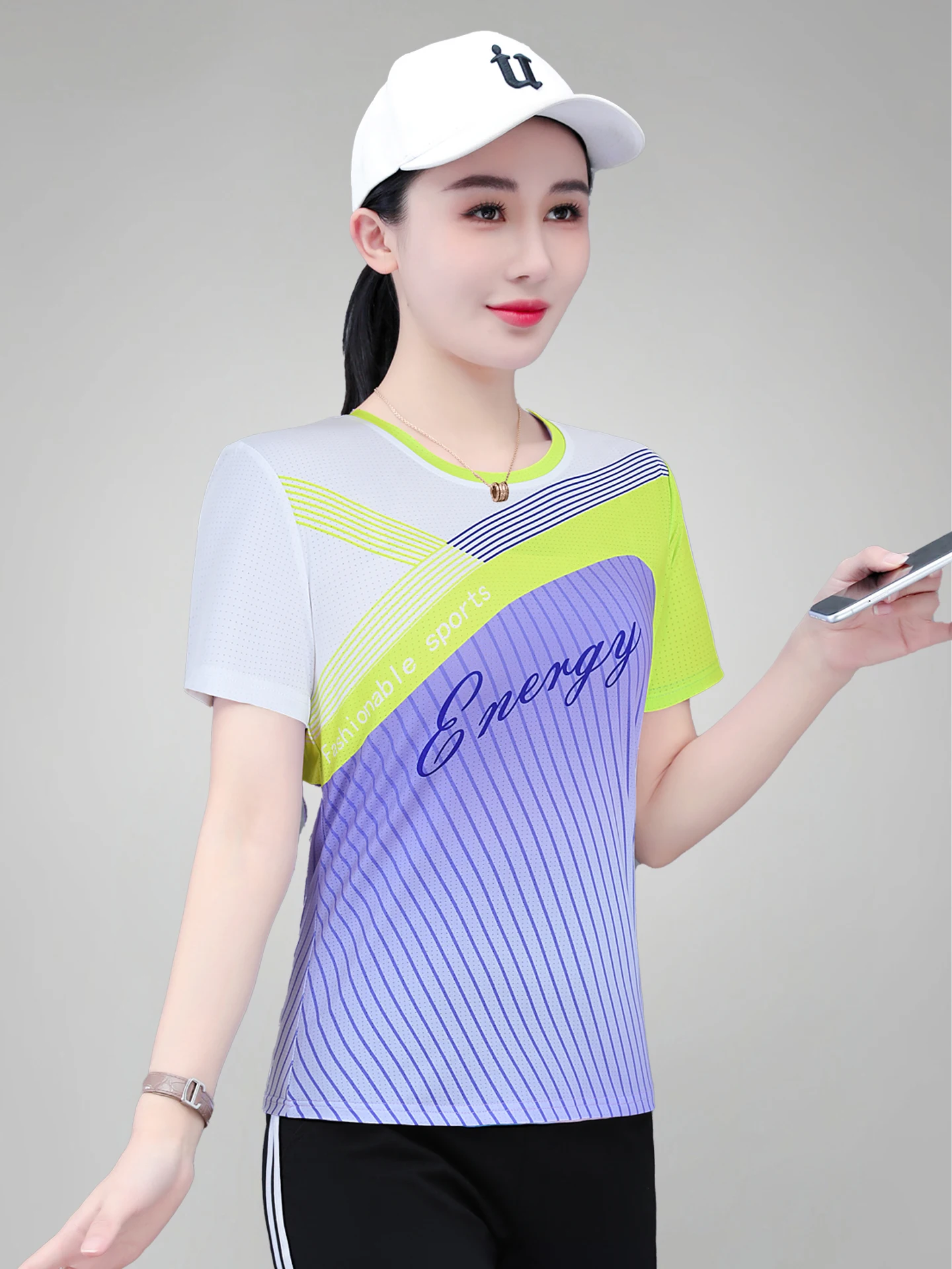 Faionable круглая спортивная футболка Ne Ice Silk Qui Dry, женская летняя новая дышащая теннисная одежда, тонкий топ для бега
Faionable круглая спортивная футболка Ne Ice Silk Qui Dry, женская летняя новая дышащая теннисная одежда, тонкий топ для бега