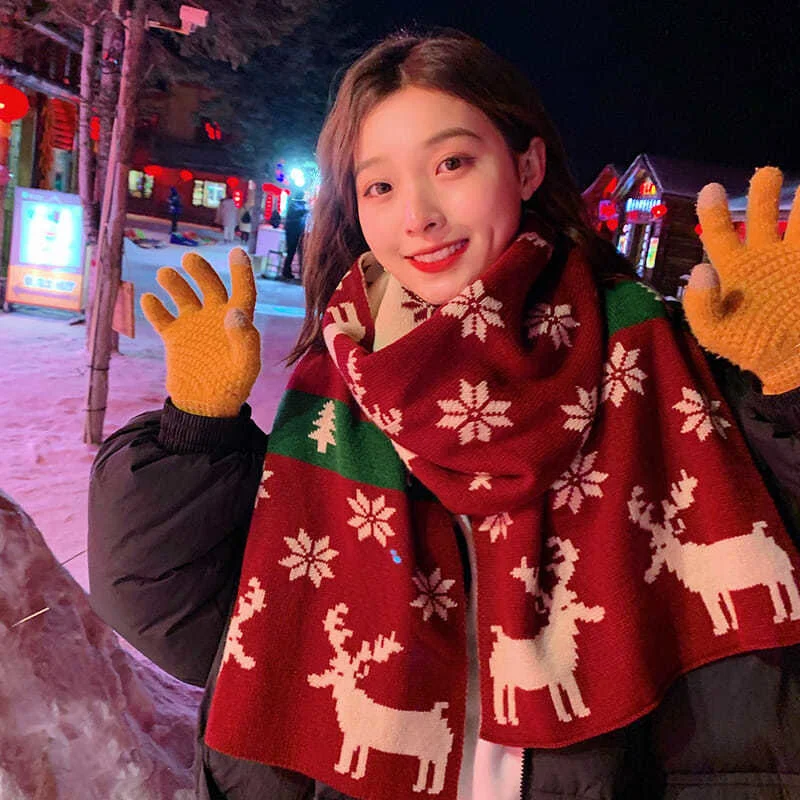 Christmas Gift Red Deer Scarf Female Autumn Winter Warm Versatile Student Couple Korean Version New Year Neck Scarf
Christmas Gift Red Deer Scarf Female Autumn Winter Warm Versatile Student Couple Korean Version New Year Neck Scarf