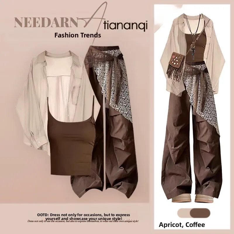 Bohemian Style Women's Workwear Pants Set Cool And Elegant Autumn Outfit Long Sleeve Shirt And Pants Three Piece Set
Bohemian Style Women's Workwear Pants Set Cool And Elegant Autumn Outfit Long Sleeve Shirt And Pants Three Piece Set