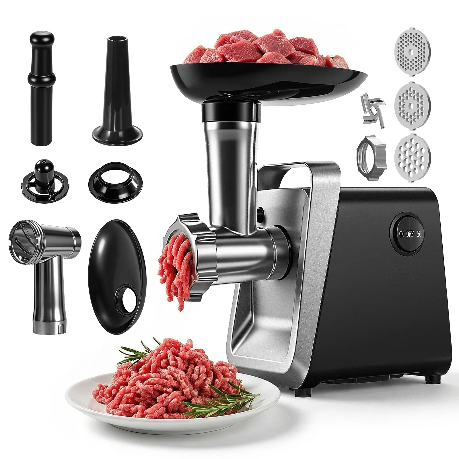 Electric Meat Grinder Sausage Stuffer Maker Heavy Duty Meat Mincer With Stainless Steel Cutting Blade Kubbe Kit
Electric Meat Grinder Sausage Stuffer Maker Heavy Duty Meat Mincer With Stainless Steel Cutting Blade Kubbe Kit