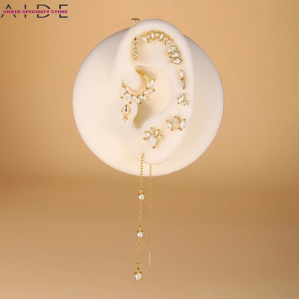 Aide 925 Sterling Silver Single 1PC Earring Part Chains For Earring Piercing Hoops Earring For Women DIY Gold Color Jewelry Gift
Aide 925 Sterling Silver Single 1PC Earring Part Chains For Earring Piercing Hoops Earring For Women DIY Gold Color Jewelry Gift