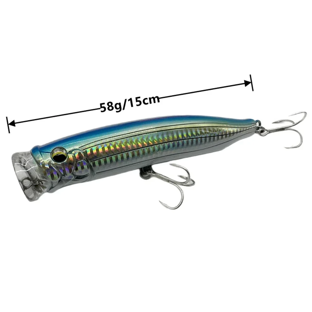 Saltwater Fishing Tuna Popper Lure Saltwater Lure Color as The Picture Shows Strong ABS Resin Material 3D Eyes
Saltwater Fishing Tuna Popper Lure Saltwater Lure Color as The Picture Shows Strong ABS Resin Material 3D Eyes