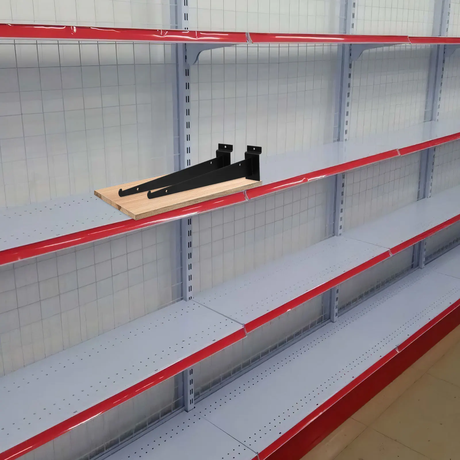 6Pcs Slatwall Shelf Brackets Metal Heavy Duty Iron Display Shelf Holders for Home Garage Wall Organizer Panel Accessories
6Pcs Slatwall Shelf Brackets Metal Heavy Duty Iron Display Shelf Holders for Home Garage Wall Organizer Panel Accessories