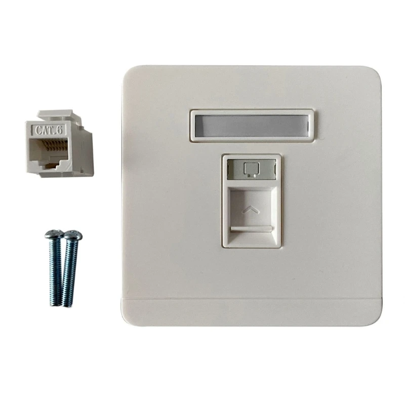 86x86mm RJ45 Network Wall Plate With Female to Female CAT6 Internet Straight Plug Outlet Connector Lan Socket Wall Plug
86x86mm RJ45 Network Wall Plate With Female to Female CAT6 Internet Straight Plug Outlet Connector Lan Socket Wall Plug