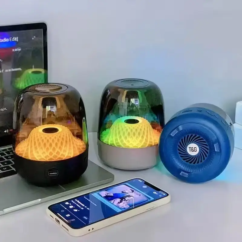 TG463 беспроводной Bluetooth-динамик со звуковыми эффектами Hi-Fi, красочная RGB подсветка, воспроизведение TF, громкая связь, звонки, платежные уведомления
TG463 беспроводной Bluetooth-динамик со звуковыми эффектами Hi-Fi, красочная RGB подсветка, воспроизведение TF, громкая связь, звонки, платежные уведомления