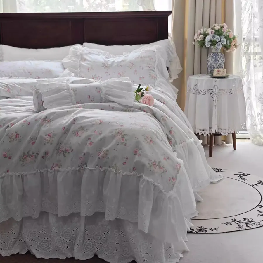 Romantic pastoral floral bedding set,full queen king fresh lace flower cotton home textile bedspread pillow case duvet cover
Romantic pastoral floral bedding set,full queen king fresh lace flower cotton home textile bedspread pillow case duvet cover