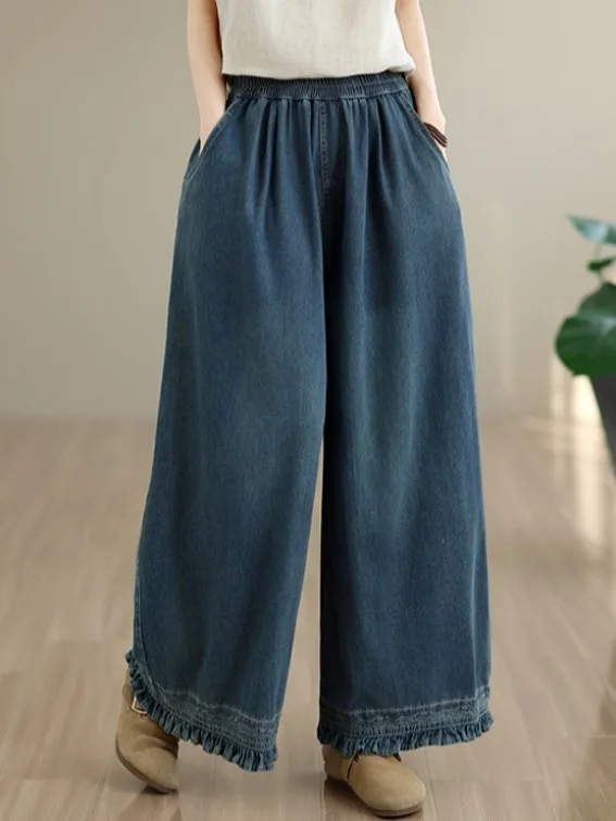 Retro Embroidered Loose Fit Jeans High Waist Straight Leg Wide Leg Casual Summer New Style plus Size Women's Clothing
Retro Embroidered Loose Fit Jeans High Waist Straight Leg Wide Leg Casual Summer New Style plus Size Women's Clothing
