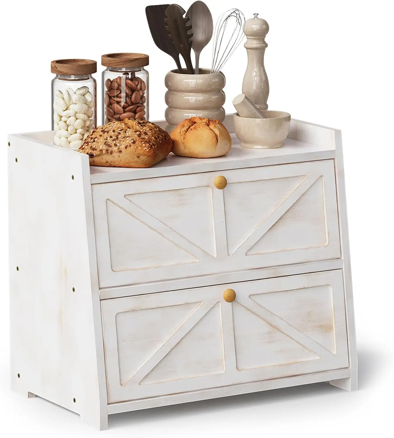 Vintage Double Layer Bamboo Bread Storage Box with Magnetic Door, Large Capacity Kitchen Counter Container
Vintage Double Layer Bamboo Bread Storage Box with Magnetic Door, Large Capacity Kitchen Counter Container