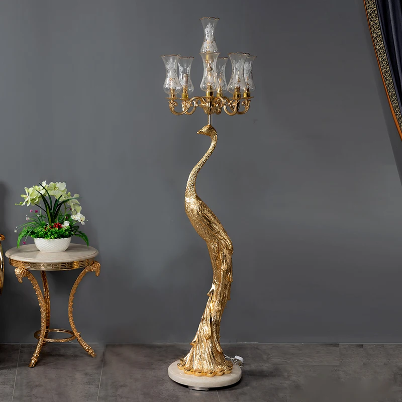 Chinese Luxury Elegant Floor Lamp Golden Copper Peacock Floor Lighting Decoration Hotel Home Wedding Floor Lamp
Chinese Luxury Elegant Floor Lamp Golden Copper Peacock Floor Lighting Decoration Hotel Home Wedding Floor Lamp