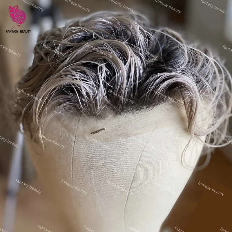 #1b65#1b80 Black White 100% European Human Hair Wig Prosthesis For Men Breathable Swiss lace&pu around 120% Density Men Toupee
#1b65#1b80 Black White 100% European Human Hair Wig Prosthesis For Men Breathable Swiss lace&pu around 120% Density Men Toupee