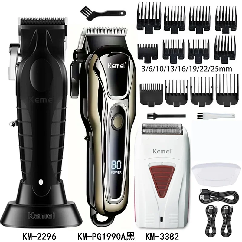 Kemei Men's Hair Clipper KM-2296 KM-PG1990A 3382 Electric Hair Trimmer Machine Professional Hair Cutting Machine Beard Trimmer
Kemei Men's Hair Clipper KM-2296 KM-PG1990A 3382 Electric Hair Trimmer Machine Professional Hair Cutting Machine Beard Trimmer