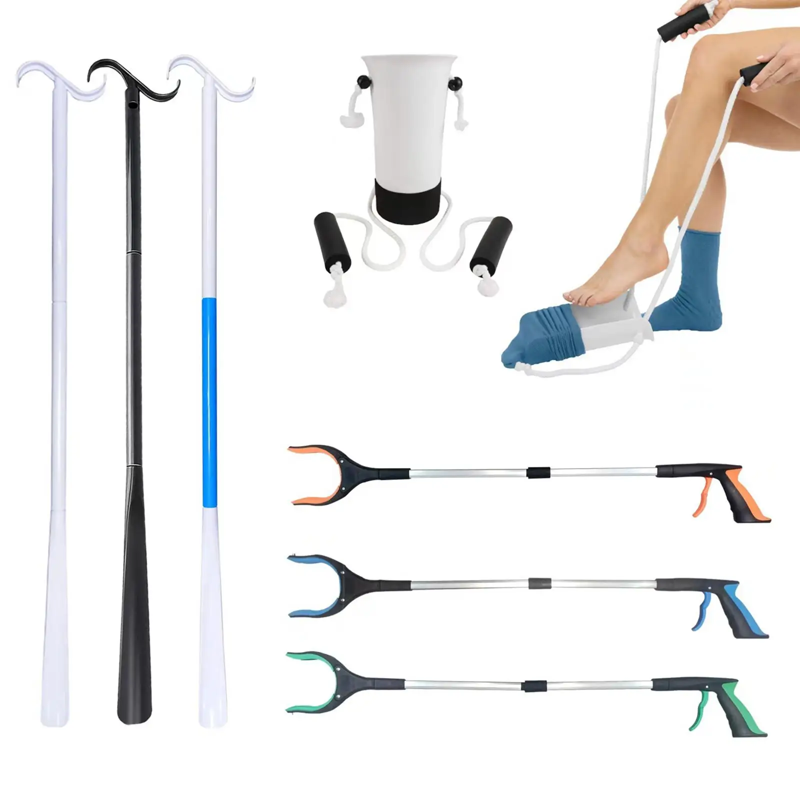 Dressing Stick Helper Multifunction 2 in 1 Tool Sock Remover Tool Shoehorn Long
Dressing Stick Helper Multifunction 2 in 1 Tool Sock Remover Tool Shoehorn Long