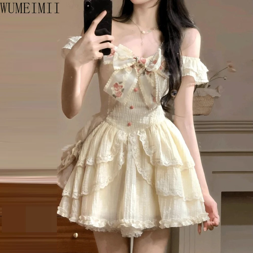 Summer new Korean exquisite Muse style gentle and elegant waist thin big bow dress short skirt fairy
Summer new Korean exquisite Muse style gentle and elegant waist thin big bow dress short skirt fairy