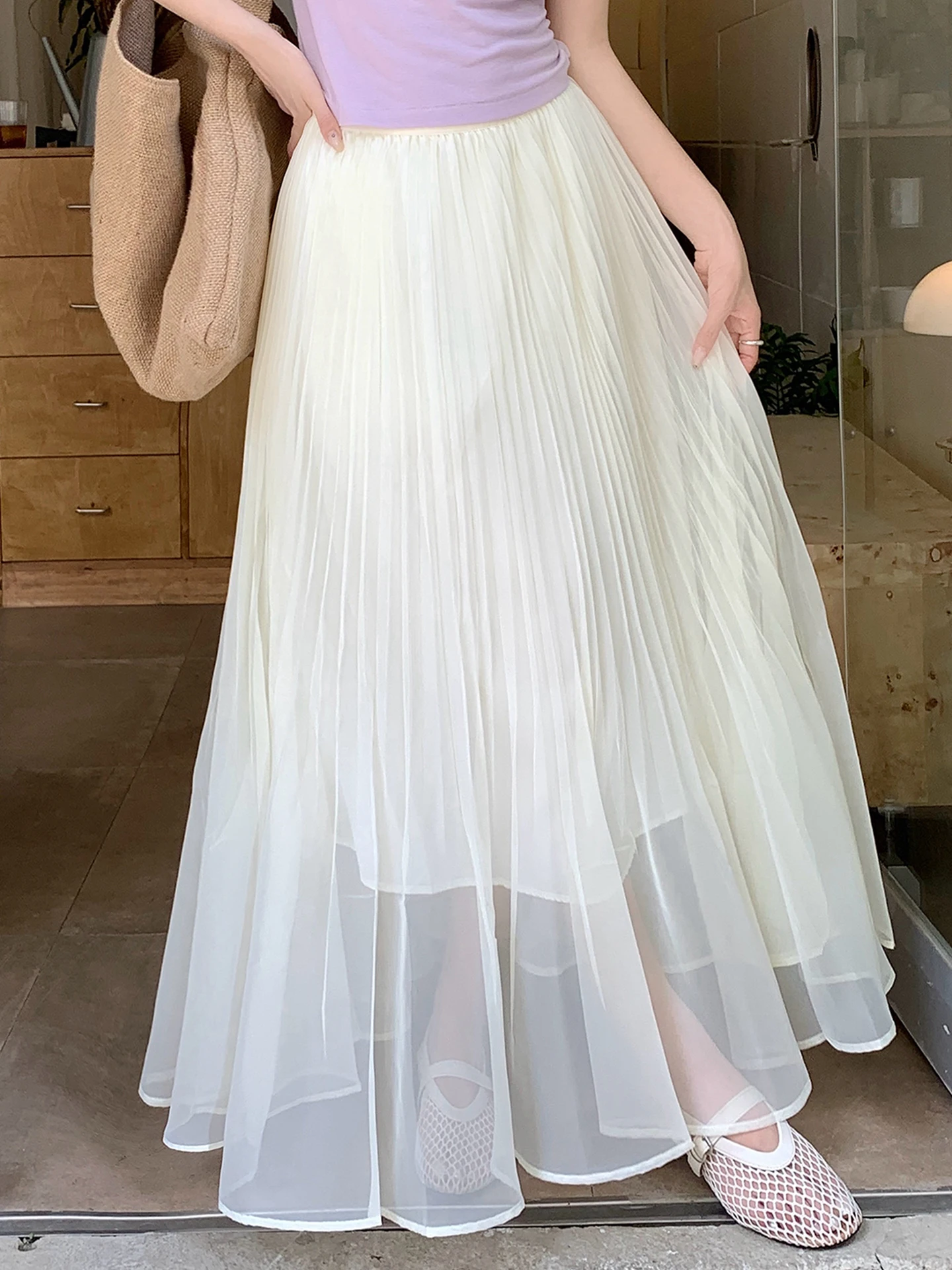 Gentle Wind Mesh Pleated Half Skirt Women's Summer Fairy Tale Elastic Waist Slim A-Line Long Skirt Soft Comfortable Princess ...
Gentle Wind Mesh Pleated Half Skirt Women's Summer Fairy Tale Elastic Waist Slim A-Line Long Skirt Soft Comfortable Princess ...