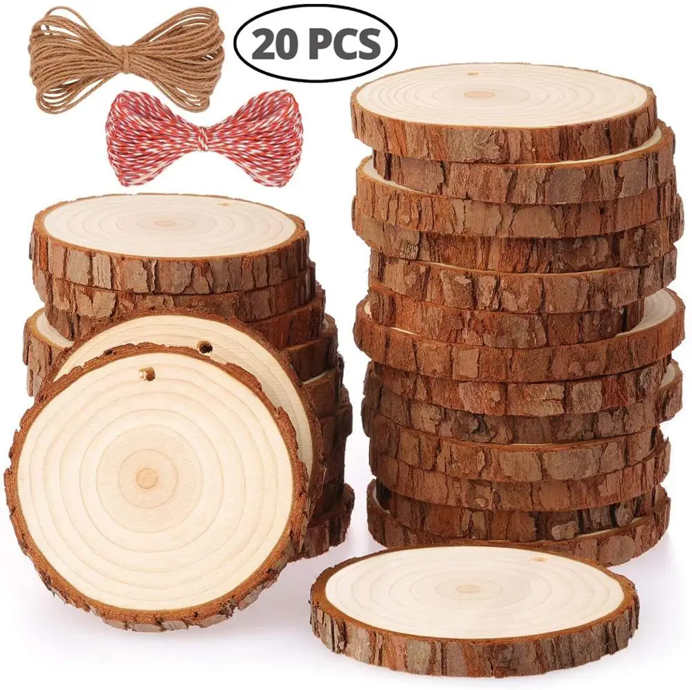 Natural Wood Slices Craft Wood Kit with Hole Wooden Circles Tree Slices for Arts and Crafts Christmas Ornaments DIY Crafts
Natural Wood Slices Craft Wood Kit with Hole Wooden Circles Tree Slices for Arts and Crafts Christmas Ornaments DIY Crafts