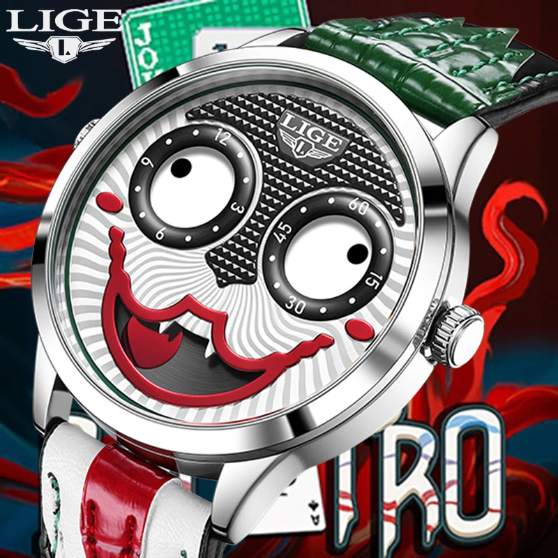 LIGE 2025 ТОП мужские часы кварцевые часы с циферблатом клоуна уникальные странные модные крутые часы водонепроницаемые часы для мужчин reloj hommes
LIGE 2025 ТОП мужские часы кварцевые часы с циферблатом клоуна уникальные странные модные крутые часы водонепроницаемые часы для мужчин reloj hommes