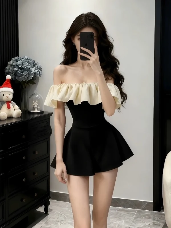 Цельный брючный костюм Ele с бантами на плечах для женщин, юбка с высокой талией, брюки, осень-зима, новинка, красивая посадка
Цельный брючный костюм Ele с бантами на плечах для женщин, юбка с высокой талией, брюки, осень-зима, новинка, красивая посадка