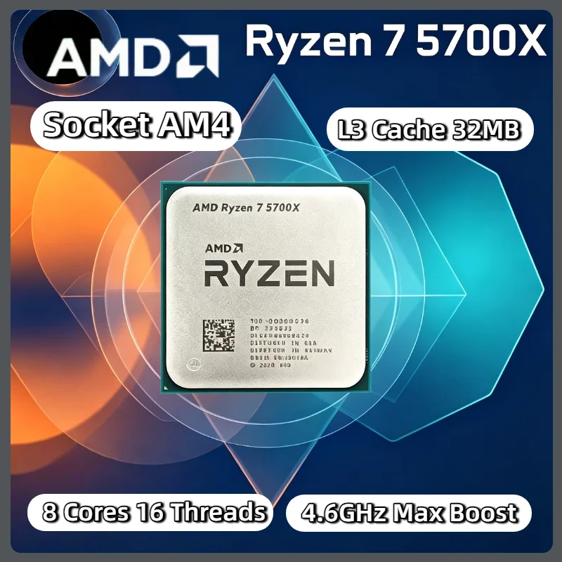Original AMD Ryzen 7 5700X CPU 8 Core 16 Thread 4.6GHz 7nm L3 32MB 65W AM4 Socket Desktop Processor R7 5700X Tray No Cooler
Original AMD Ryzen 7 5700X CPU 8 Core 16 Thread 4.6GHz 7nm L3 32MB 65W AM4 Socket Desktop Processor R7 5700X Tray No Cooler