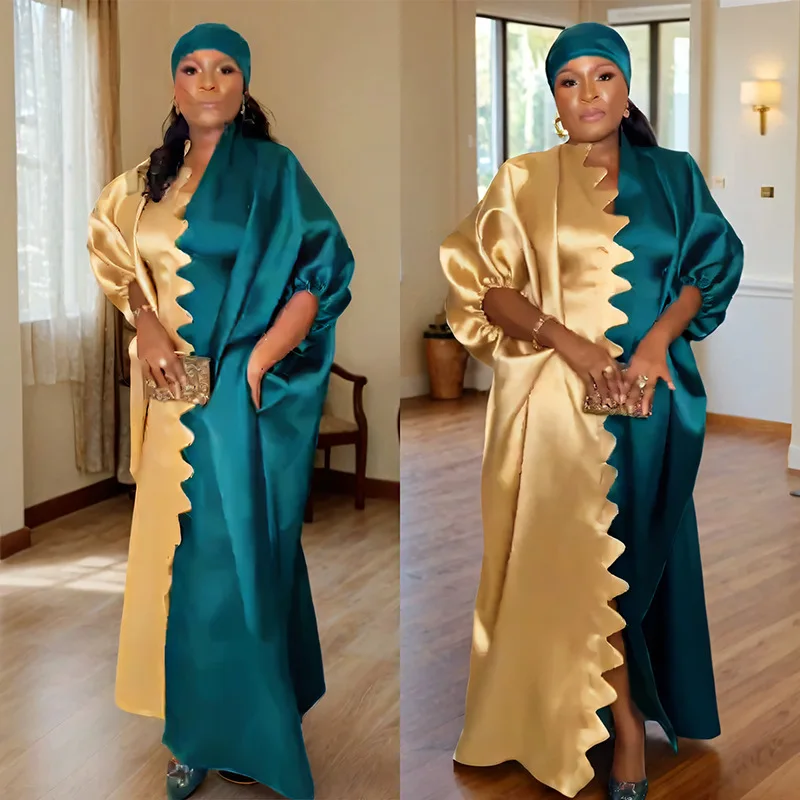 African Dresses for Women Ankara Boubou Floor Length Dress Scarf Wedding Evening Boubou Africa Dashiki Clothing Plus Size Robe
African Dresses for Women Ankara Boubou Floor Length Dress Scarf Wedding Evening Boubou Africa Dashiki Clothing Plus Size Robe