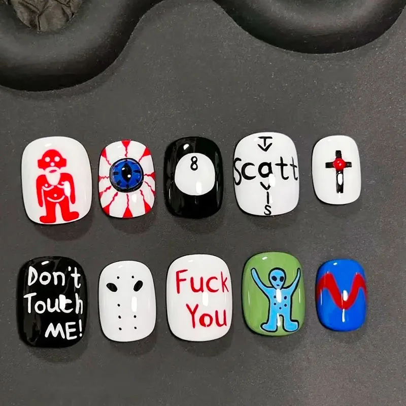 30pcs Millennial Wave Fake Nails Cute Alphabet Eyeball Pattern Press on Nail Short Oval Full Coverage Nail Tips for Women&Girl
30pcs Millennial Wave Fake Nails Cute Alphabet Eyeball Pattern Press on Nail Short Oval Full Coverage Nail Tips for Women&Girl