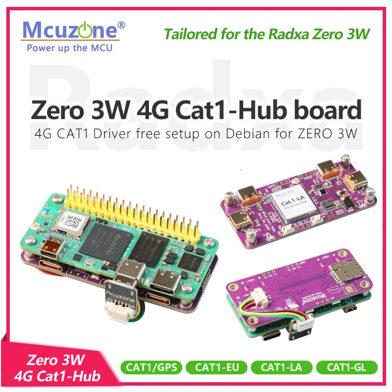 Radxa Zero 3W 4G Cat1-Hub board,4G CAT1 Driver free setup on Debian for ZERO 3W
Radxa Zero 3W 4G Cat1-Hub board,4G CAT1 Driver free setup on Debian for ZERO 3W