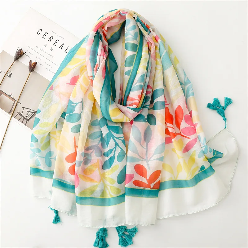 2024 Fashion Beautiful Leaf Print Tassel Scarf Shawls Leaves Pattern Head Foulard Scarves Hijab Wrap
2024 Fashion Beautiful Leaf Print Tassel Scarf Shawls Leaves Pattern Head Foulard Scarves Hijab Wrap