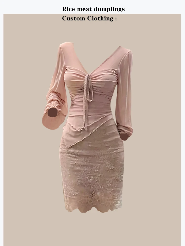 Autumn Fashion Women's Lace Halter Neck Top And Skirt Set with Sash Bunching Gentle Style Mid-Thick V-Neck Two-Piece Suit
Autumn Fashion Women's Lace Halter Neck Top And Skirt Set with Sash Bunching Gentle Style Mid-Thick V-Neck Two-Piece Suit