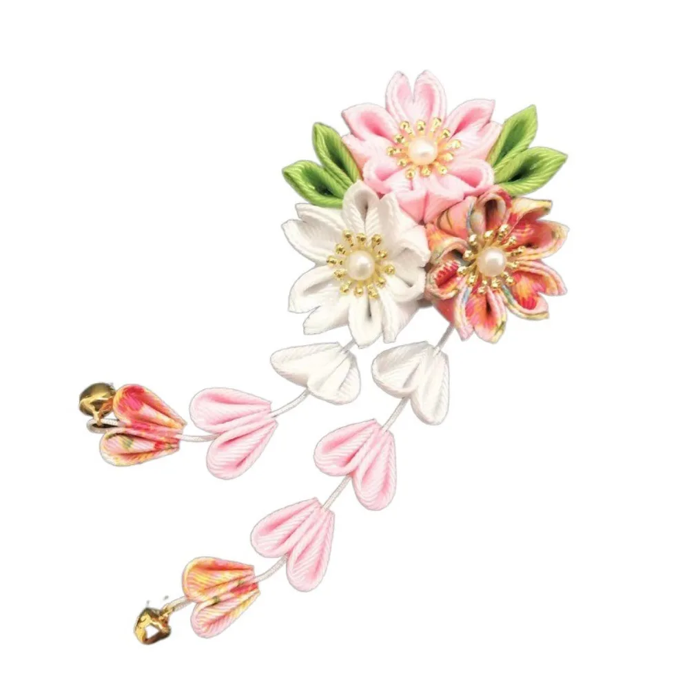 Hanfu Accessories Japanese Kimono Headwear Ancient Style Handmade Sakura Flower Hair Clip Cloth Sweet Tassel Flower Hairpin
Hanfu Accessories Japanese Kimono Headwear Ancient Style Handmade Sakura Flower Hair Clip Cloth Sweet Tassel Flower Hairpin