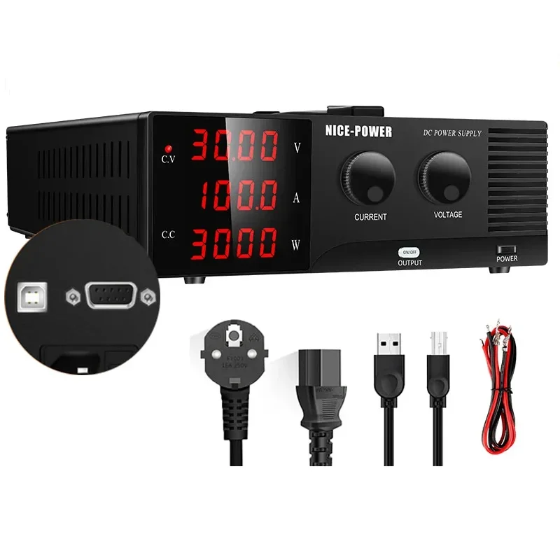 NICE-POWER 30V 100A 3KW DC Power Variable Laboratory Regulator DC Power Supply Electroplating Battery charging
NICE-POWER 30V 100A 3KW DC Power Variable Laboratory Regulator DC Power Supply Electroplating Battery charging