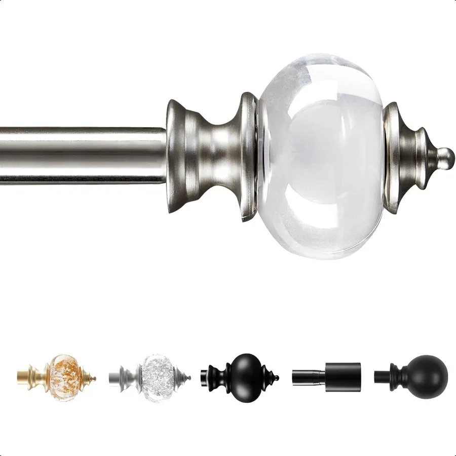 HeavyDuty Nickel Curtain Rod Adjustable 4884 Inch Decorative Window Rod 3 4 Inch Metal Tube for Curtains Drapes Blackout Panels
HeavyDuty Nickel Curtain Rod Adjustable 4884 Inch Decorative Window Rod 3 4 Inch Metal Tube for Curtains Drapes Blackout Panels