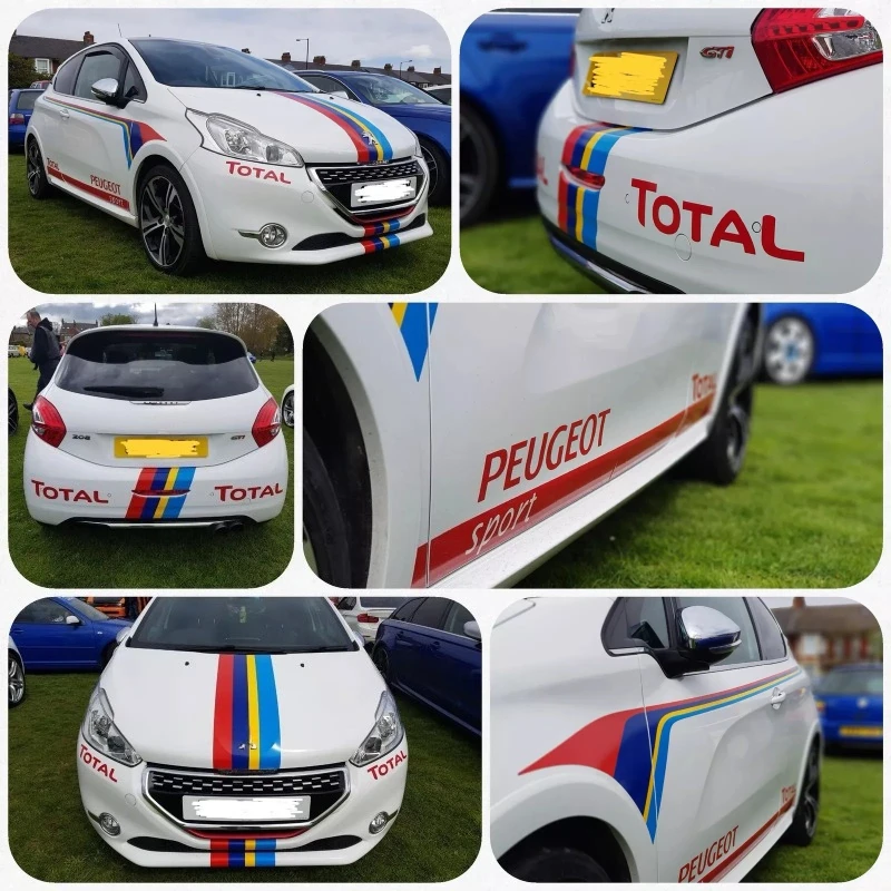Car Vinyl Stickers For Peugeot 208 GTi Replica Rally Customized modification decals
Car Vinyl Stickers For Peugeot 208 GTi Replica Rally Customized modification decals