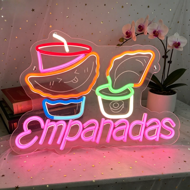 Empanadas Neon Sign LED Night Light 3D Acrylic Food Truck Decoration Cafe Bakery Wall Art Desk Lamp Spanish Mexican Gift
Empanadas Neon Sign LED Night Light 3D Acrylic Food Truck Decoration Cafe Bakery Wall Art Desk Lamp Spanish Mexican Gift