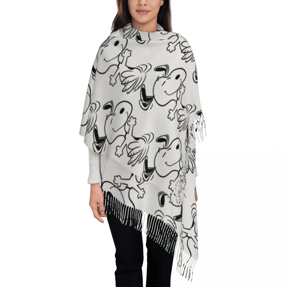 Роскошный шарф с кисточками из мультфильма S-snoopys на заказ, женские зимне-осенние теплые шали, женские шарфы
Роскошный шарф с кисточками из мультфильма S-snoopys на заказ, женские зимне-осенние теплые шали, женские шарфы