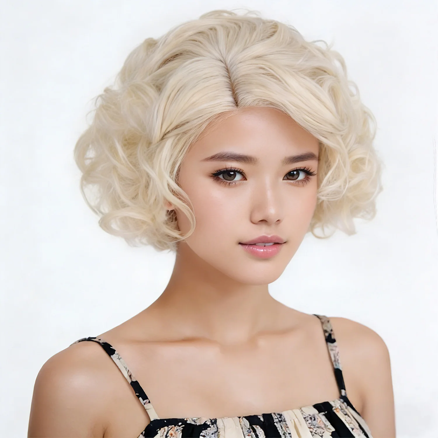 Synthetic Wig Women's Short Curly Platinum Blonde 12 Inch Fluffy Heat Resistant for Vintage Cosplay Halloween Daily Party Wear
Synthetic Wig Women's Short Curly Platinum Blonde 12 Inch Fluffy Heat Resistant for Vintage Cosplay Halloween Daily Party Wear