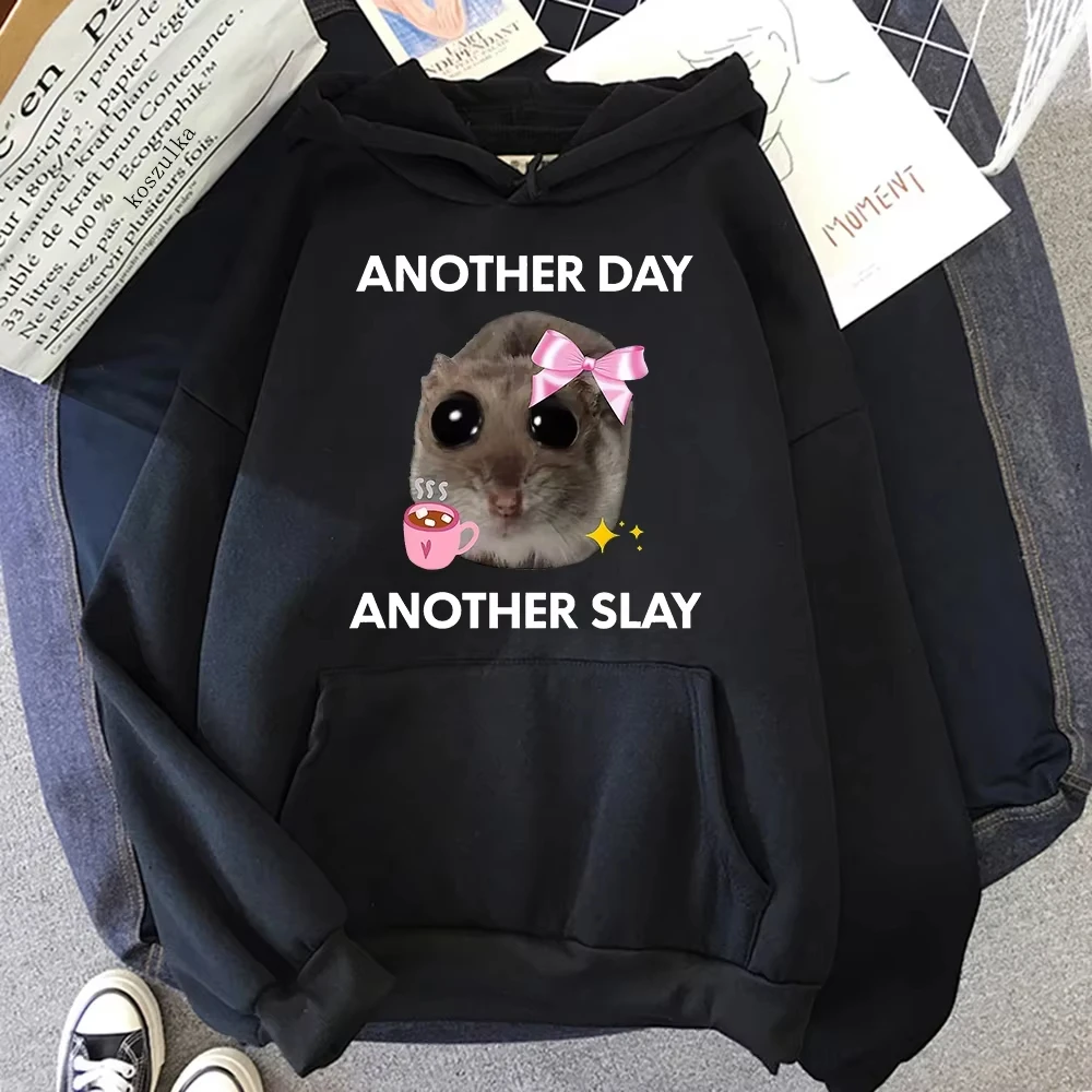 Sad Hamster Another Day Another Slay Hoodie Cute Women Funny Harajuku Graphic Hoodies Unisex Autumn Winter Pullovers Sweatshirts
Sad Hamster Another Day Another Slay Hoodie Cute Women Funny Harajuku Graphic Hoodies Unisex Autumn Winter Pullovers Sweatshirts