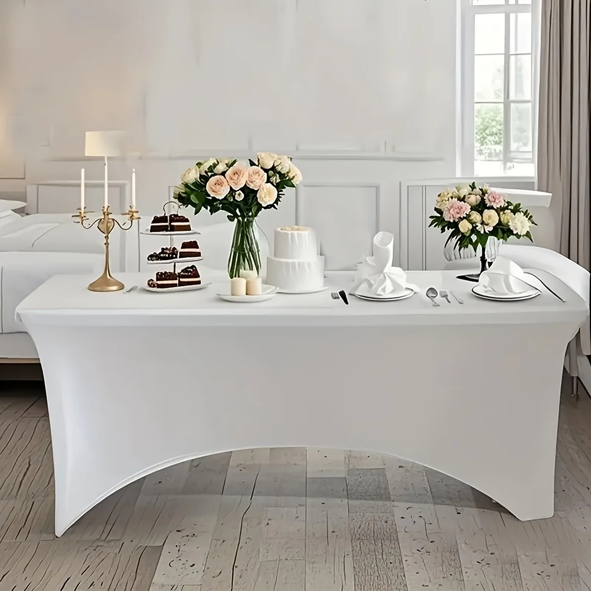 Set of 8 Rectangular Table Made of Plain Elastic, Quick-Drying, Ideal for Spring Weddings And Gala Dinners, Suitable for Hotel D
Set of 8 Rectangular Table Made of Plain Elastic, Quick-Drying, Ideal for Spring Weddings And Gala Dinners, Suitable for Hotel D